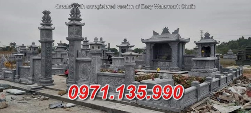 mẫu nghĩa trang lăng mộ nhà mồ đá gia tộc dòng họ đẹp bán quảng nam