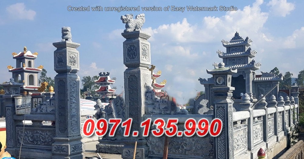 Mẫu nghĩa trang lăng mộ nhà mồ bằng đá gia tộc dòng họ bán khánh hoà