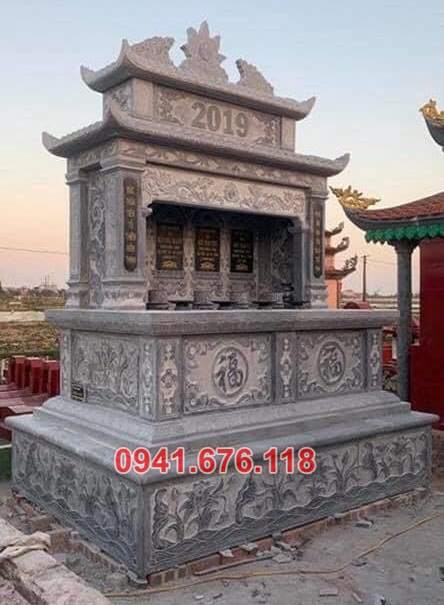 Mẫu mộ đá đôi đẹp để tro cốt bán tại bình định phú yên khánh hoà