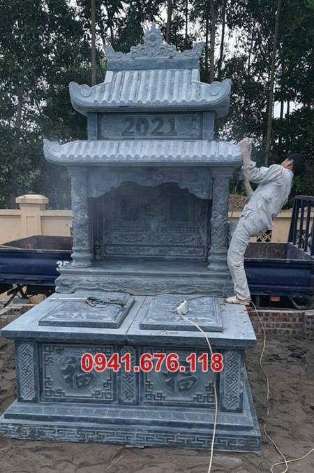 Mẫu mộ đá đôi đẹp để tro cốt bán tại bình định phú yên khánh hoà