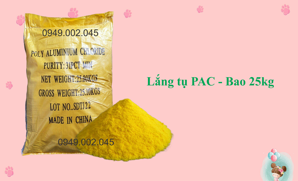 PAC lắng tụ phù sa và chất lơ lửng ao nuôi