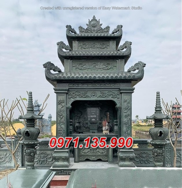 Mẫu lăng mộ đá khối đẹp bán tại long an sóc trăng - lăng thờ đá xanh