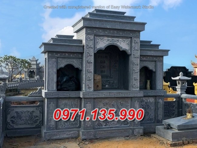 Mẫu lăng mộ đá khối đẹp bán tại long an sóc trăng - lăng thờ đá xanh