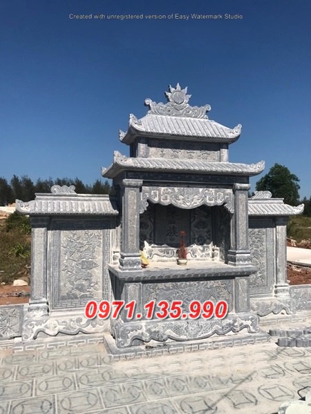 Mẫu lăng mộ đá khối xanh đẹp bán tại bến tre cà mau - lăng thờ đá