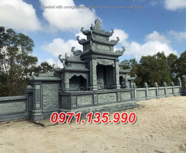 Mẫu lăng mộ đá khối xanh đẹp bán tại bến tre cà mau - lăng thờ đá