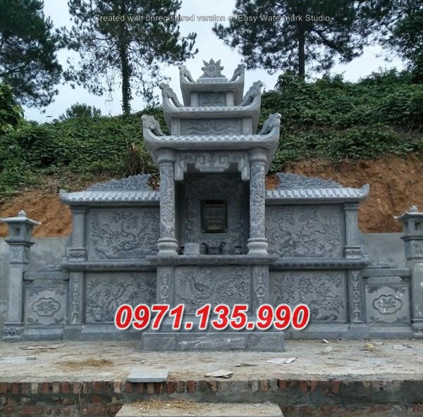 Mẫu lăng mộ đá khối xanh đẹp bán tại bến tre cà mau - lăng thờ đá