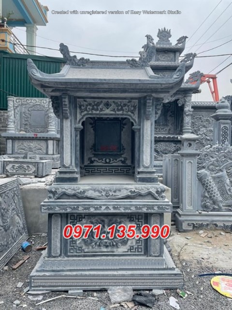 Mẫu lăng mộ đá khối xanh đẹp bán tại bến tre cà mau - lăng thờ đá