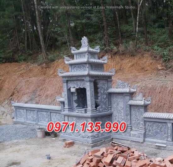 Mẫu lăng mộ đá khối xanh đẹp bán tại ninh thuận bình thuận - lăng thờ