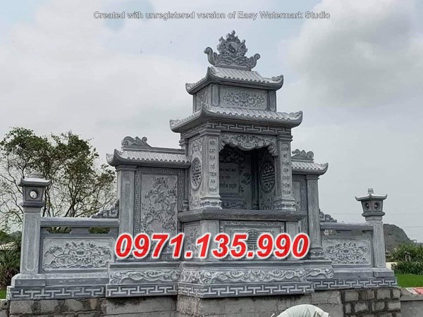 Mẫu lăng mộ đá khối xanh đẹp bán tại ninh thuận bình thuận - lăng thờ