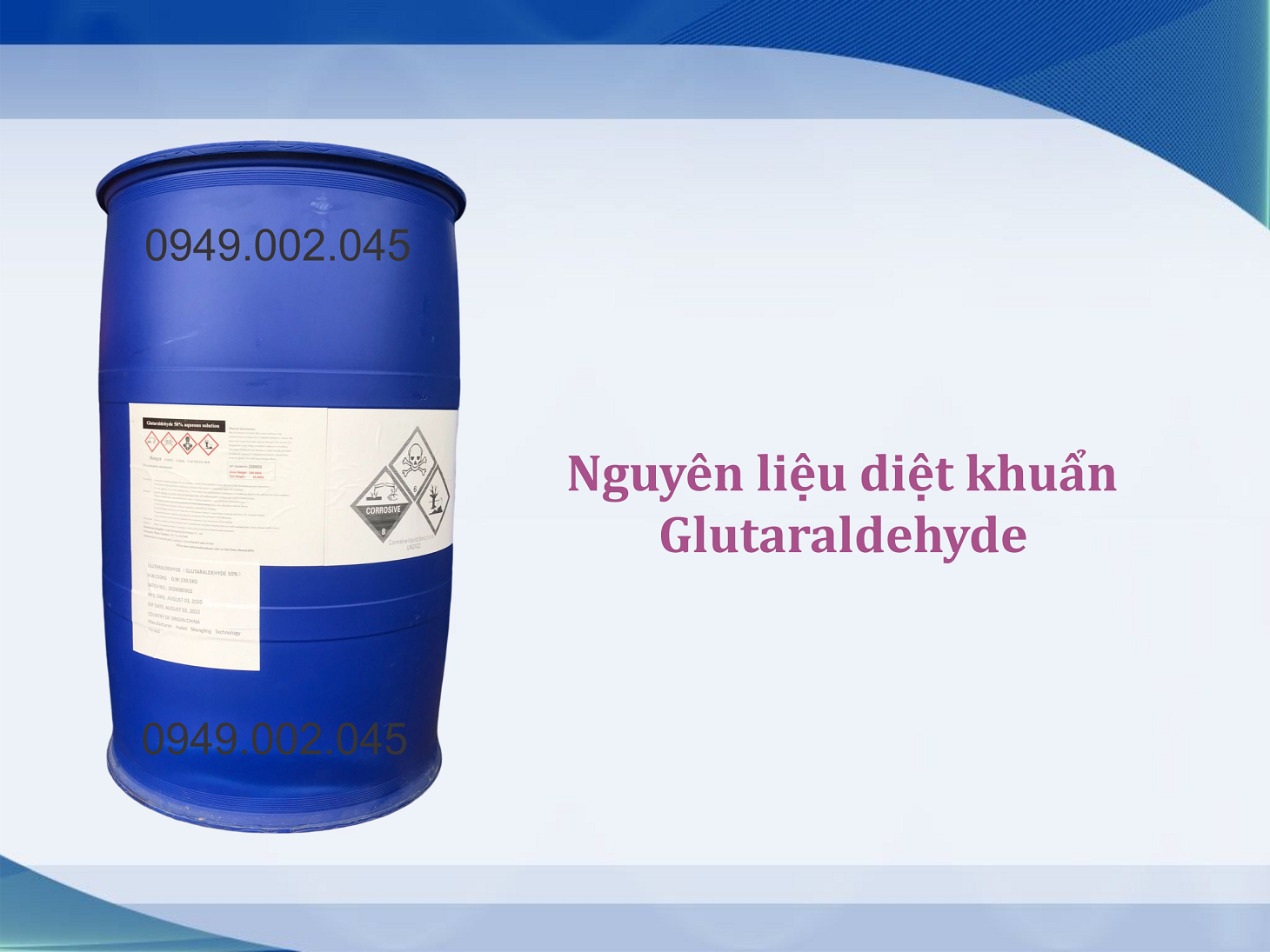 Glutaraldehyde TQ 50% - Diệt khuẩn, xử lý nước ao nuôi thủy sản