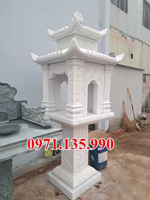 Miếu thờ đá trắng đẹp - Mẫu miếu thờ thần linh bằng đá bán TP HCM