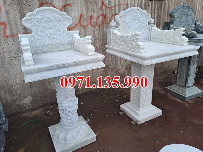 Miếu thờ đá trắng đẹp - Mẫu miếu thờ thần linh bằng đá bán TP HCM