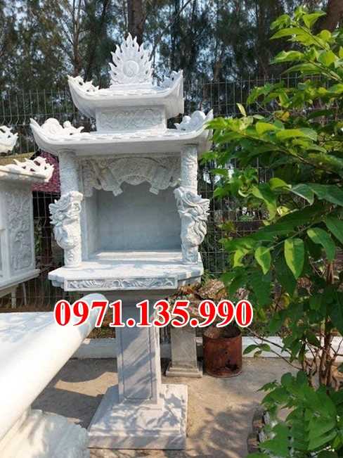 Miếu thờ đá trắng đẹp - Mẫu miếu thờ thần linh bằng đá bán TP HCM