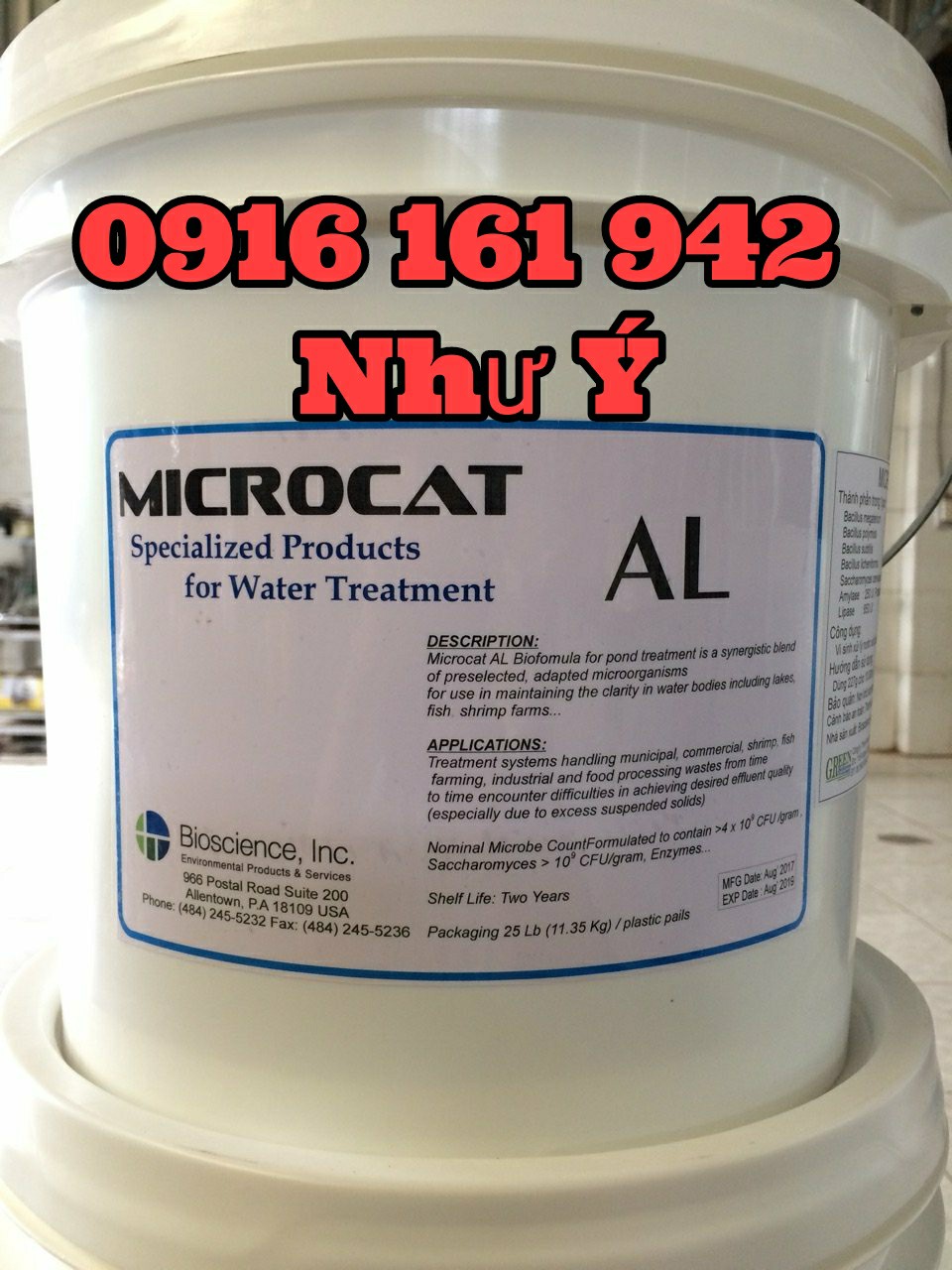 MICROCAT AL - Men vi sinh Mỹ, vi sinh bột nguyên liệu xử lý đáy ao