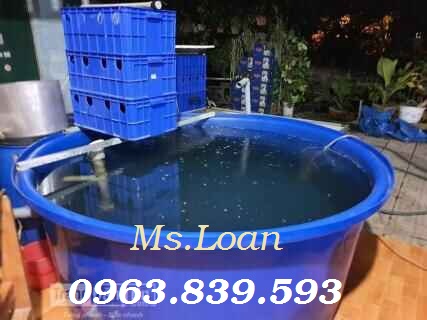 Bể nhựa tròn 1000 lít nuôi cá, bể nhựa đựng nước làm hồ bơi 0963839593