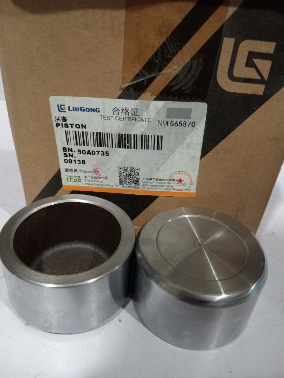 Piston phanh (phi 70 không rãnh) cho máy xúc lật zl50cn 3.0m3 liugong