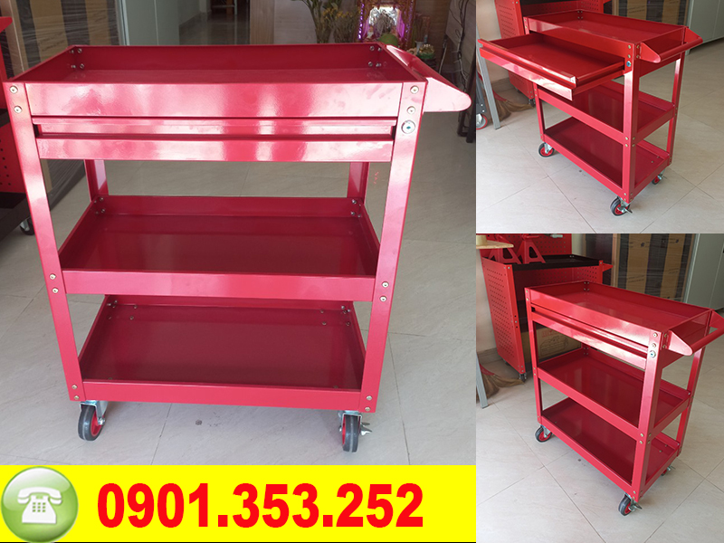 Xe đẩy dụng cụ thiết bị có ngăn kéo khoá
