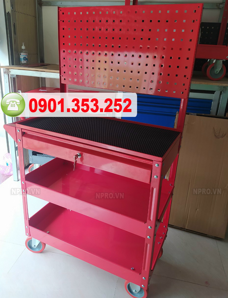 Xe đẩy dụng cụ thiết bị có ngăn kéo khoá