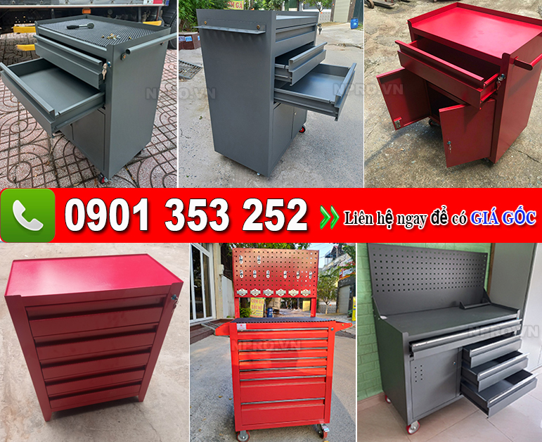 Xe đẩy 3 ngăn đựng dụng cụ thiết bị chuyên dụng