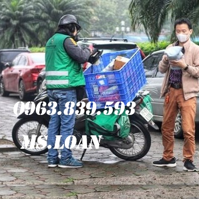 Sọt nhựa chở hàng sau xe máy, rổ nhựa giao hàng shipper