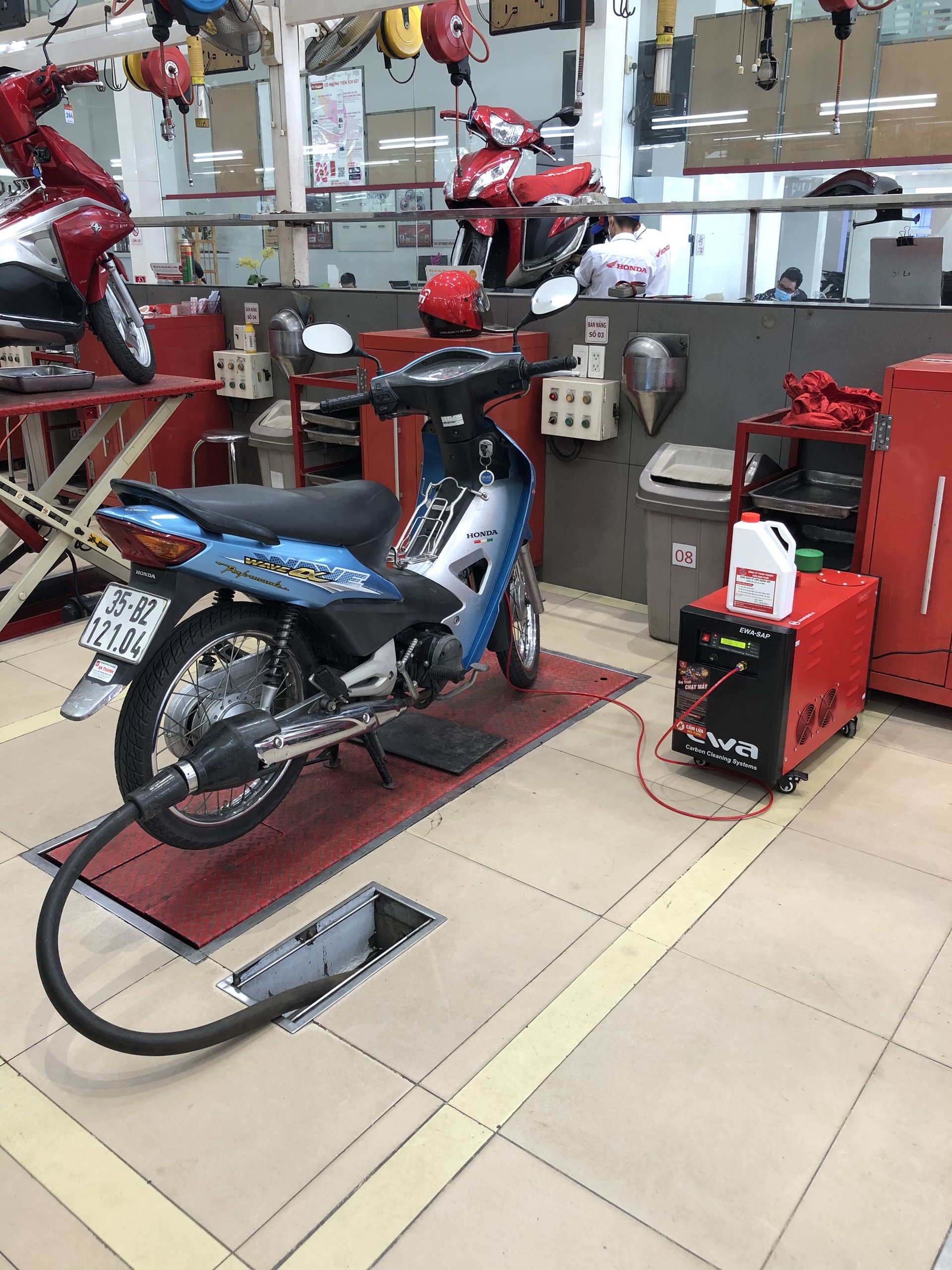 Máy vệ sinh buồng đốt ewa - Máy vệ sinh buồng đốt xe honda