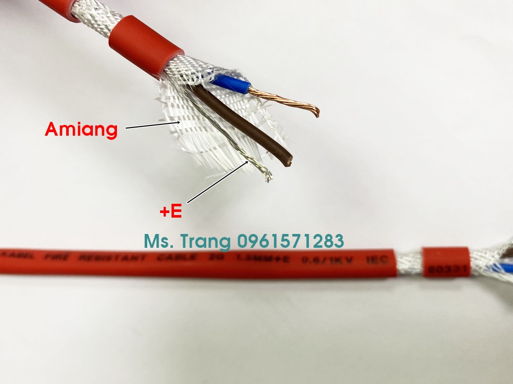 Dây cáp chống cháy amiang 2x1.0 và 2x1.5 sẵn kho