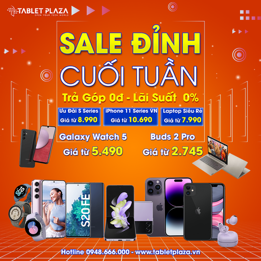 khuyến mãi cuối tuần cùng Tablet Plaza Bến Cát