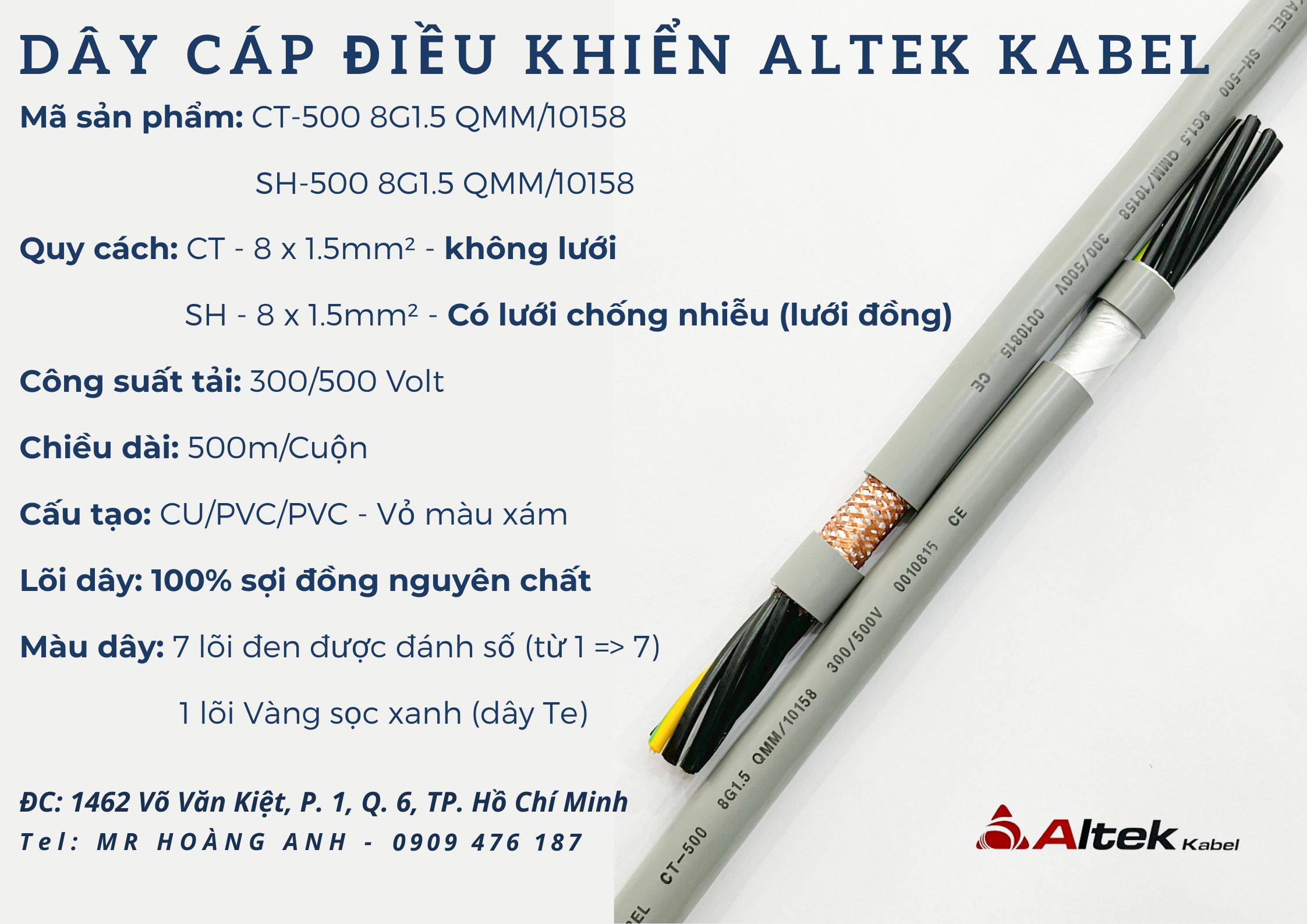 Dây cáp điều khiển Altek Kabel  RVV và RVVP