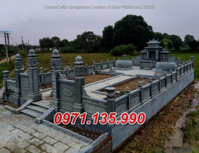Khuôn viên lăng mộ đá đẹp bán tại Đà Nẵng Huế - nghĩa trang đá