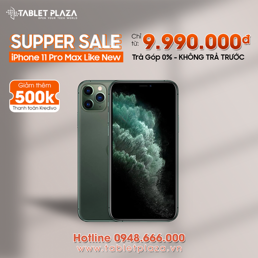 Supper sale iphone 11 pro max siêu rẻ tại Tablet Plaza