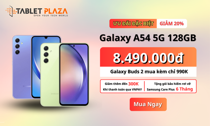 Galaxy A54 5G cực ưu đãi tại Tablet Plaza