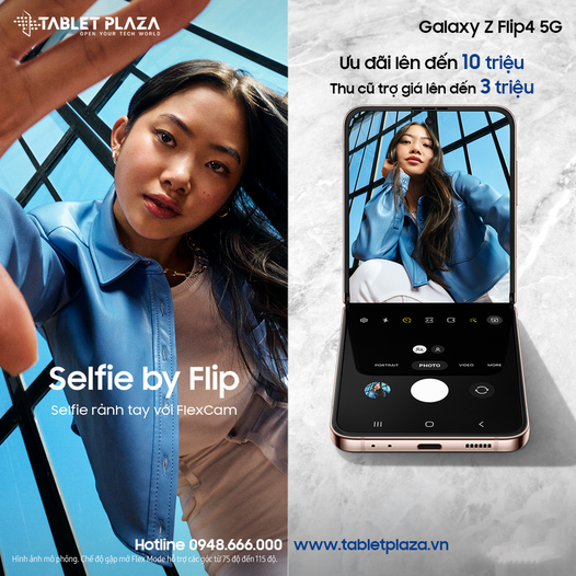 Galaxy Z Flip 4 cực ưu đãi tại Tablet Plaza