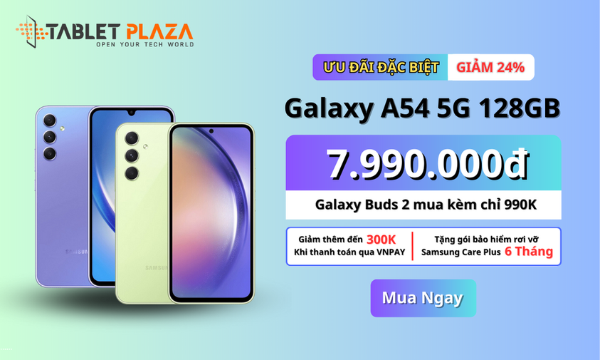 Galaxy A54 5G giá cực ưu đãi tại Tablet Plaza