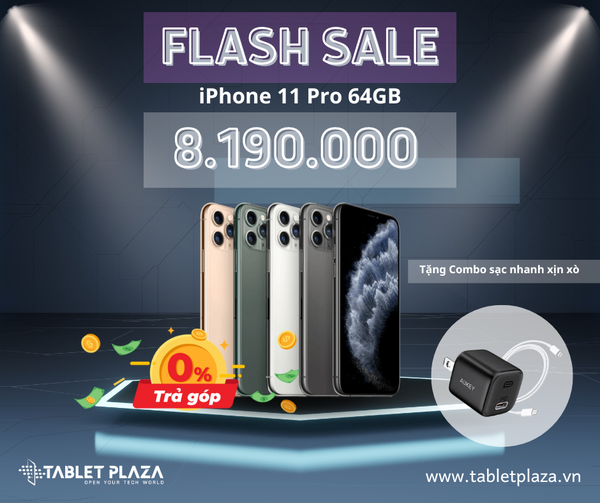 Flash sale iphone 11 pro tại Tablet Plaza Bến Cát