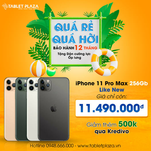 Quá rẻ quá hời iphone 11 pro max tại Tablet Plaza Bến Cát