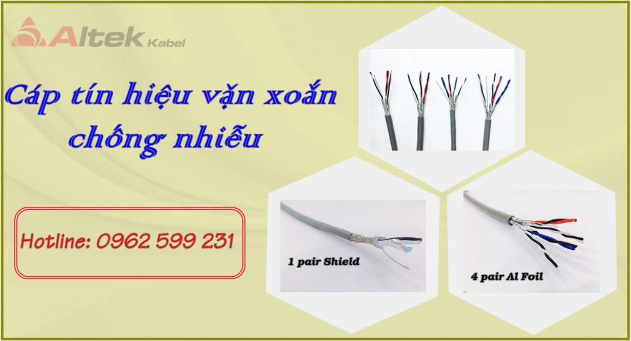 Cáp tín hiệu vặn xoắn 2 lớp chống nhiễu / Cáp Altek kabel