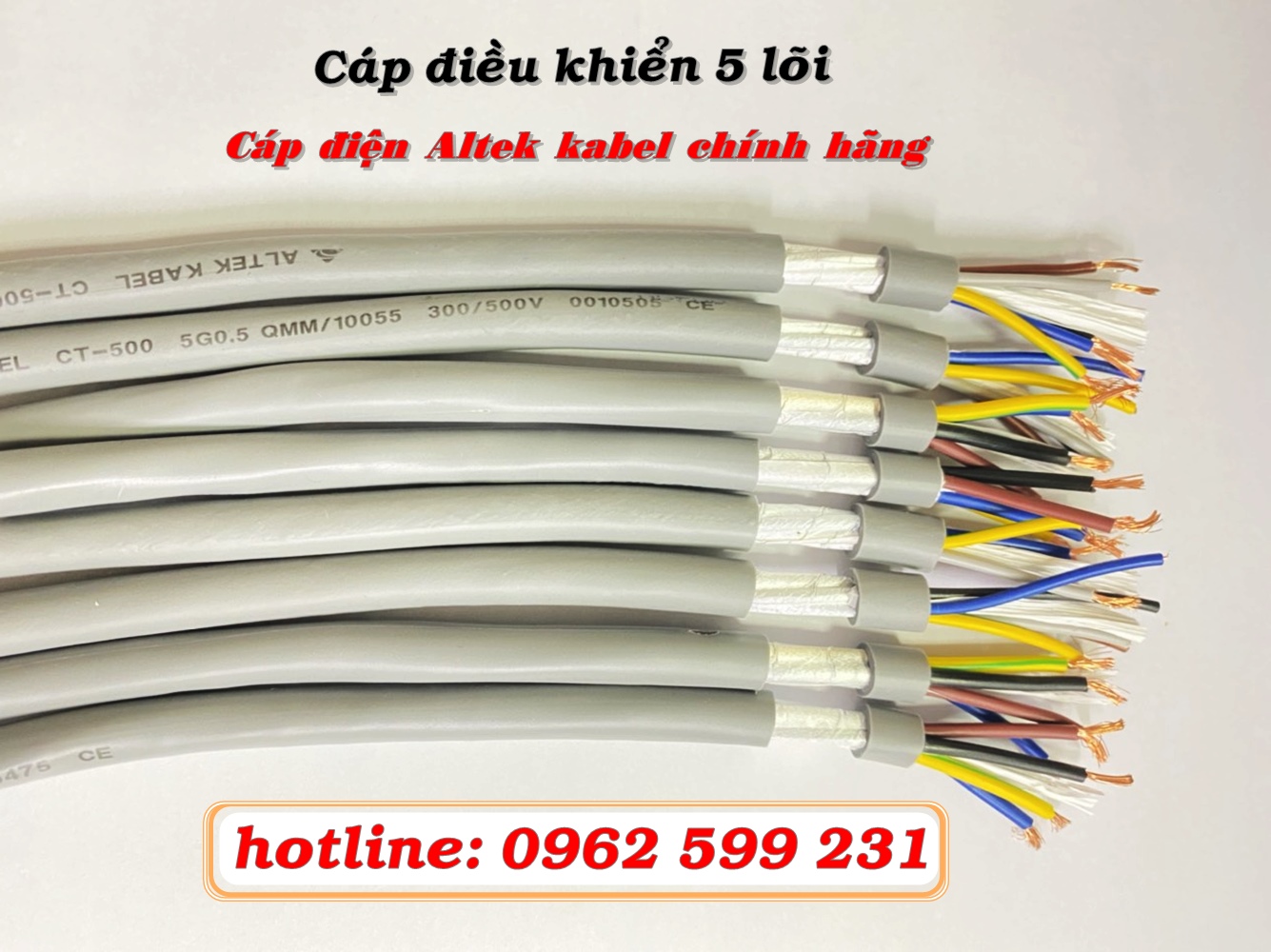 Cáp điều khiển 5 lõi Altek kabel SH-500 0.5 đến 1.5 mm2
