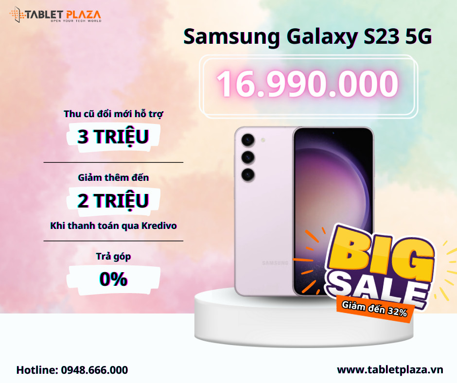 trả góp samsung s23 giá rẻ lãi thấp tại bến cát-bình dương