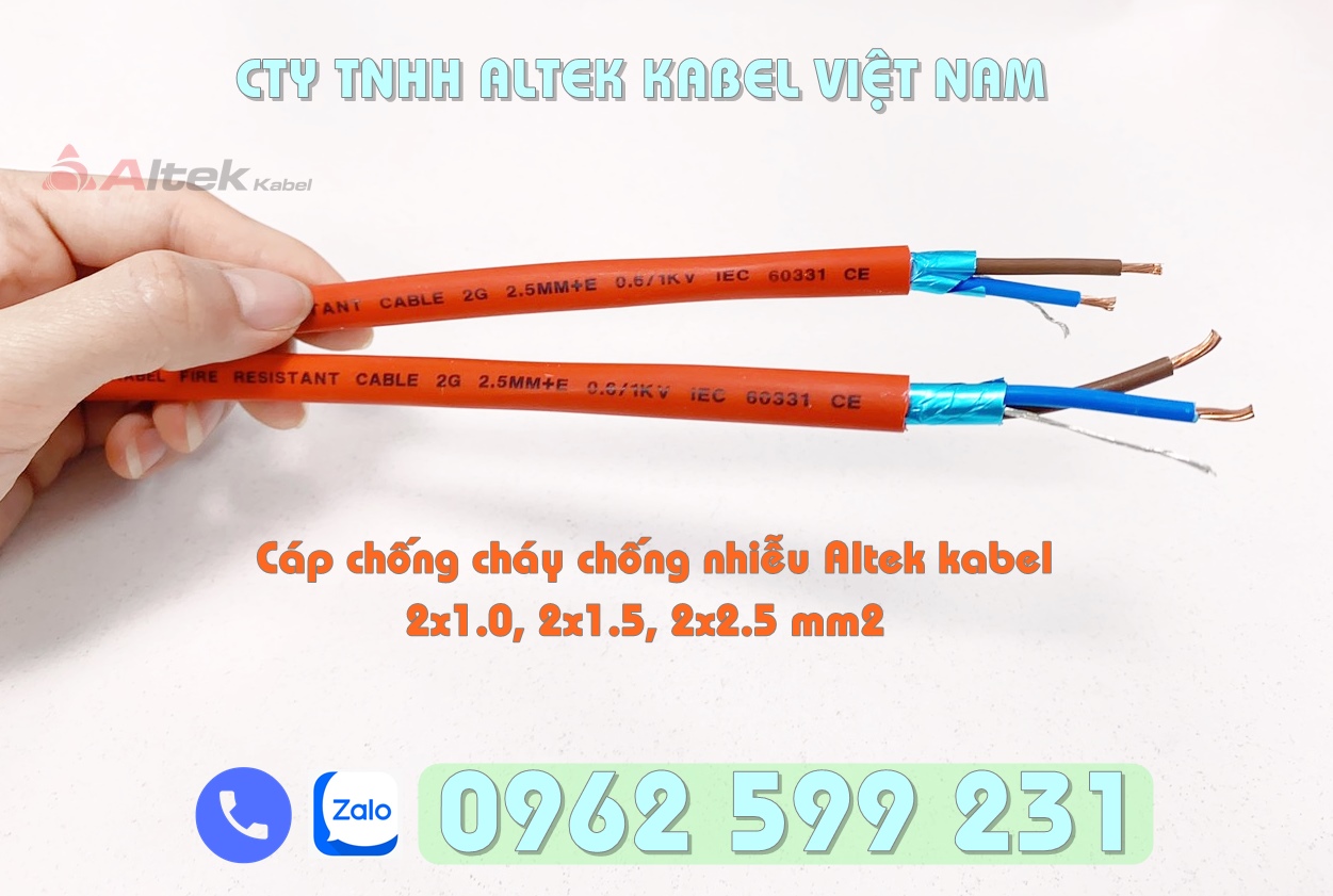 Cáp chống cháy chống nhiễu Altek kabel  Cáp tín hiệu chống cháy