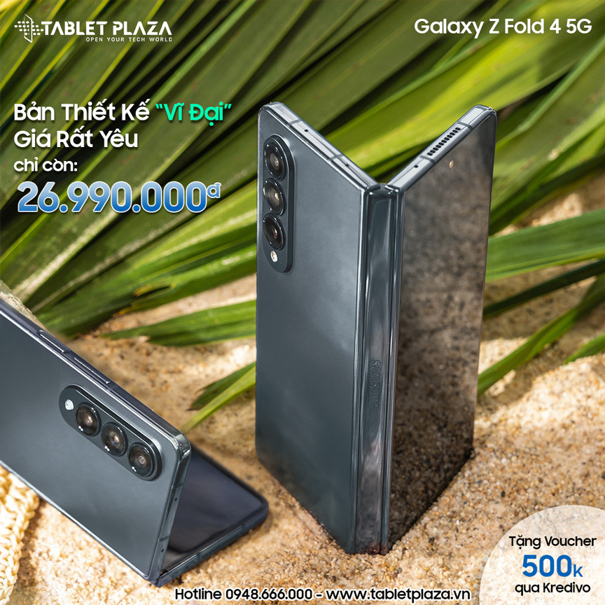 Galaxy Z Fold 4 giá hot tại Tablet plaza bến cát