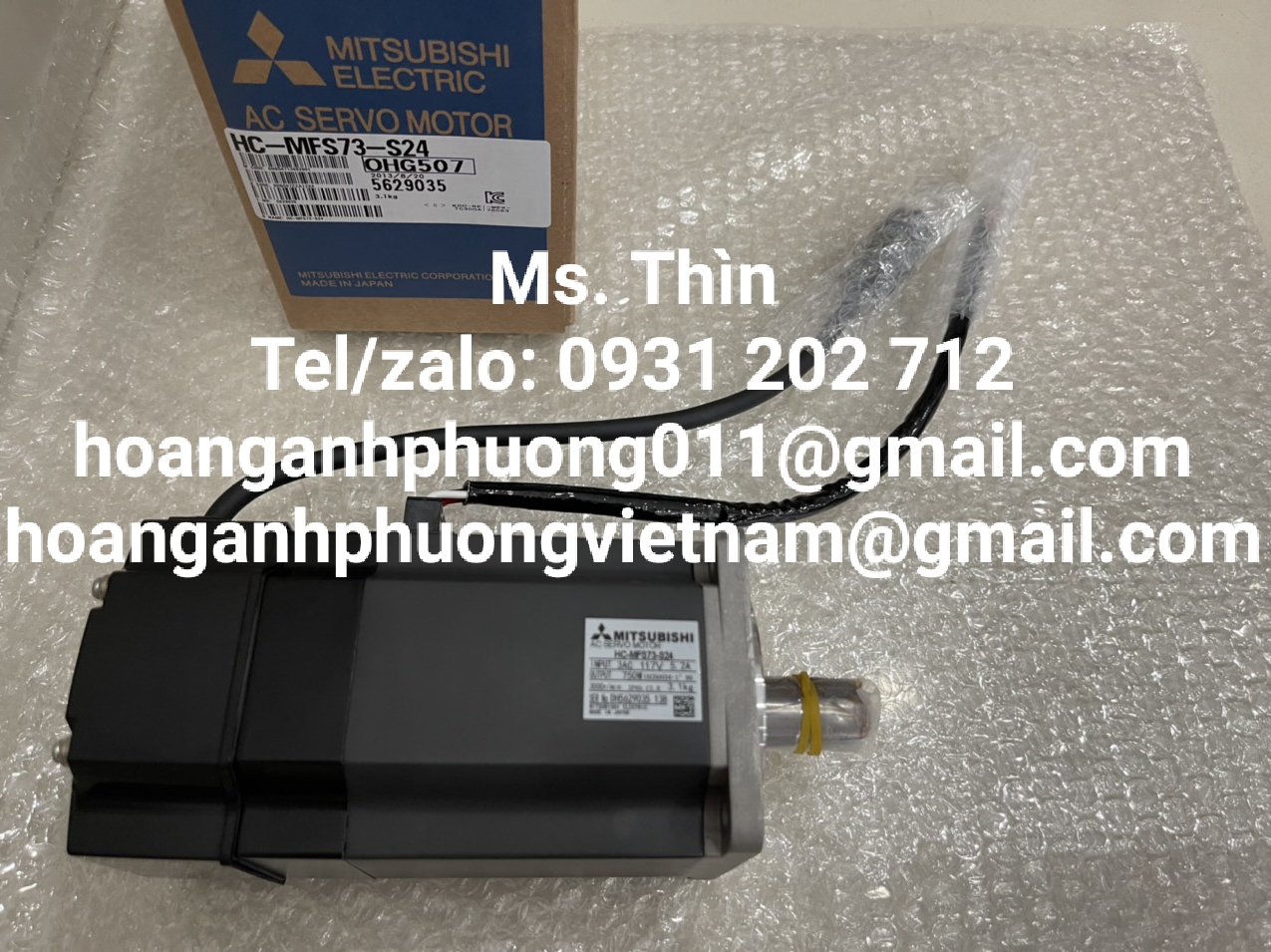 Động cơ HC-MFS73-S24  Mitsubishi  chính hãng  new 100%