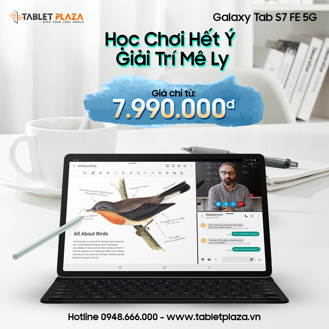 Sắm ngay Galaxy Tab S7 Fe tại Tablet Plaza Bến Cát