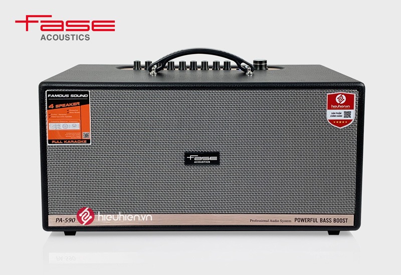 Loa Karaoke Xách Tay Fase PA-590 (650W) Kèm 2 Micro