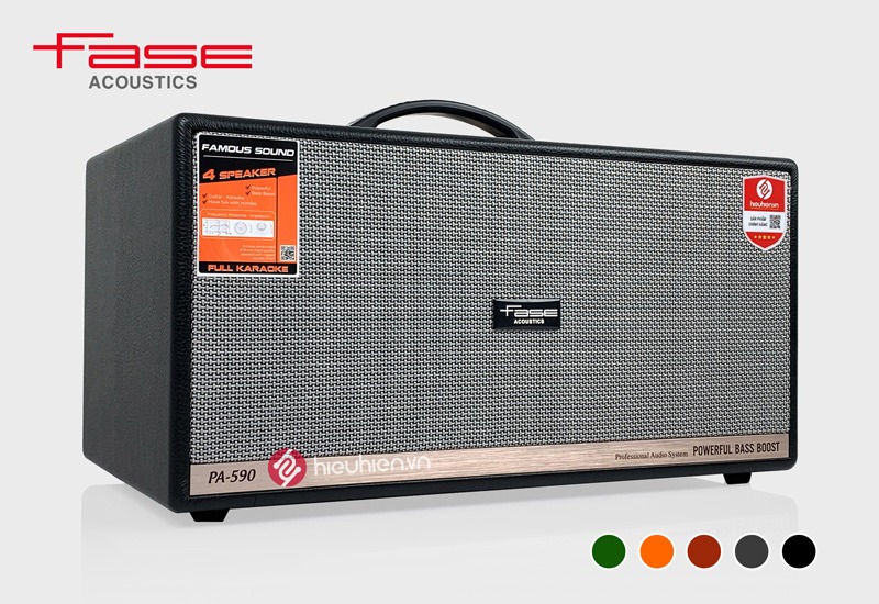 Loa Karaoke Xách Tay Fase PA-590 (650W) Kèm 2 Micro