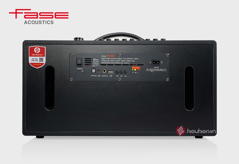 Loa Karaoke Xách Tay Fase PA-590 (650W) Kèm 2 Micro