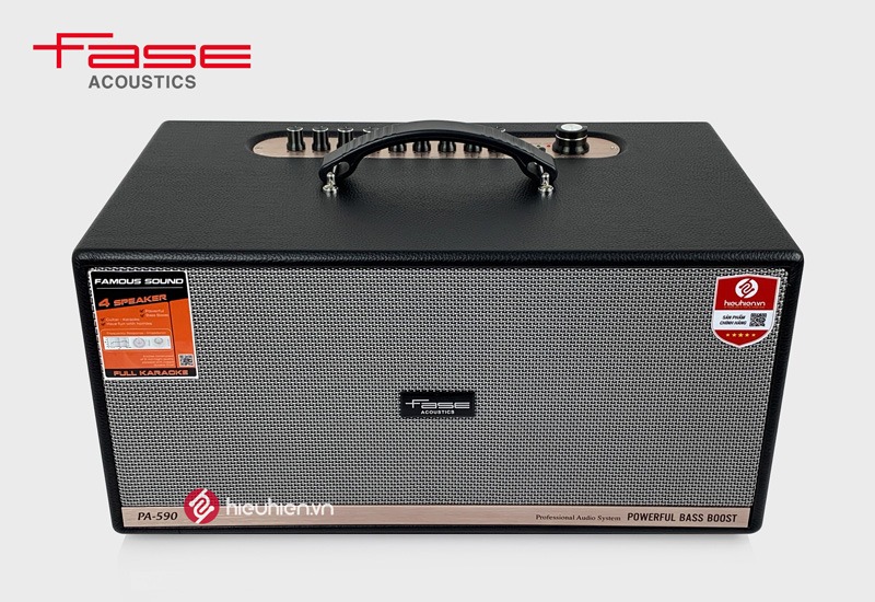 Loa Karaoke Xách Tay Fase PA-590 (650W) Kèm 2 Micro