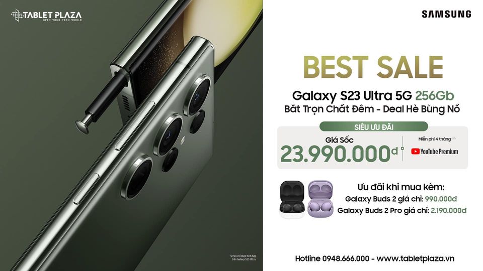 Galaxy S23 Ultra 512GB giá tốt tại Tablet Plaza