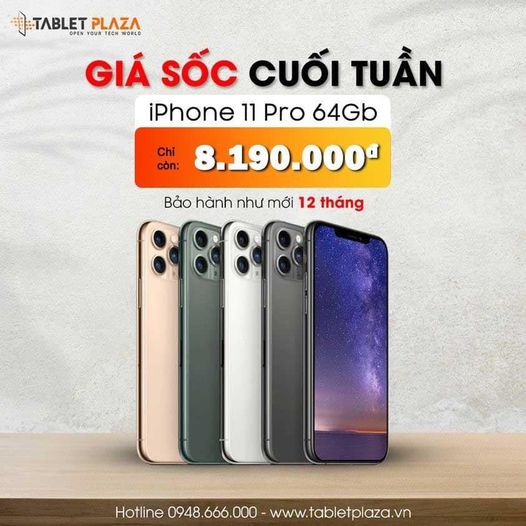 Iphone 11 pro giá còn siêu rẻ tại Tablet Plaza