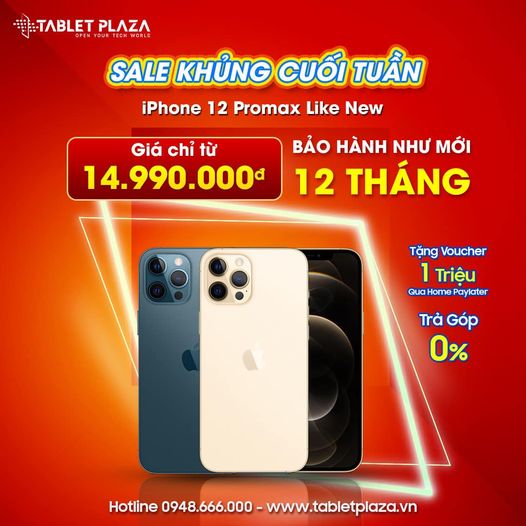 iPhone 12 pro max 256gb xịn xò giá hời tại Tablet Plaza