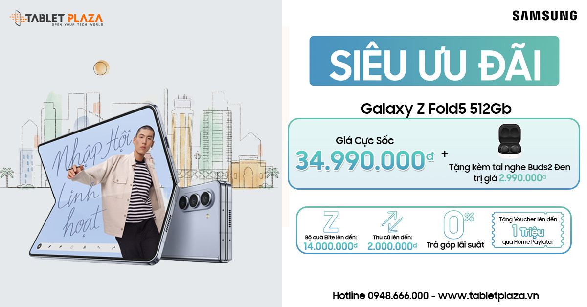 galaxy z fold 5 512gb siêu khuyến mãi 34.990.000